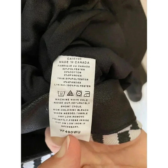 Picadilly Blazer Women’s XS Vintage 90’s Y2K Black  White Chevron Made In Canada - Picture 8 of 13